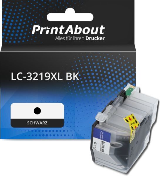 PrintAbout Druckerpatrone kompatibel mit Brother LC-3219XL BK - Schwarz - Hohe Kapazität