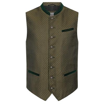 Trachtenweste NÜBLER "Trachtengilet Leo", Herren, Gr. 46, grün, Obermaterial: 100% Baumwolle CO. 100% Baumwolle CO., Westen