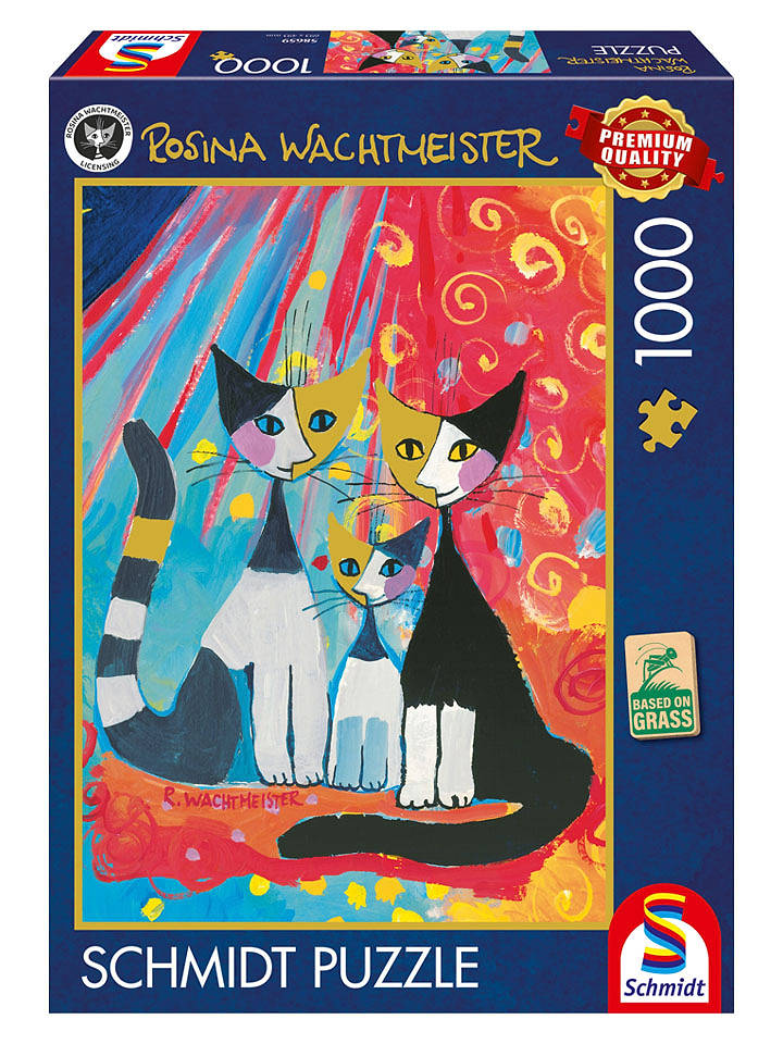 Schmidt Spiele 1.000tlg. Puzzle "Glückliche Katzenfamilie" - ab 12 Jahren - onesize