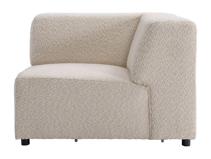 Ecksessel aus Chenille-Stoff in Beige - TORISO