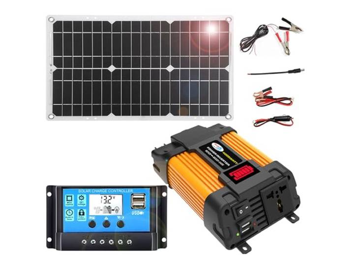 4000-W-Off-Grid-Solarpanel-Kit mit 18-W-Monokristallpanel und 30-A-Controller for Outdoor-Abenteuer im Notfall, 1 Satz