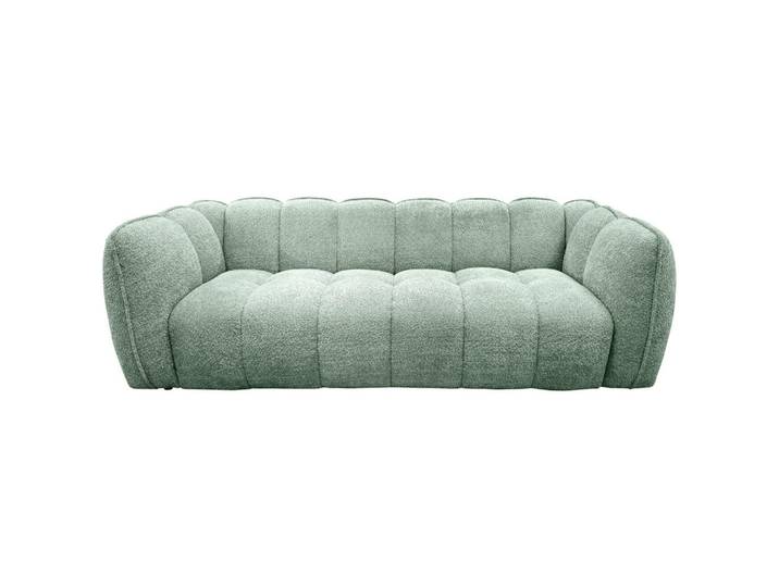 Carryhome Bigsofa, Mintgrün, Kunststoff, 3-Sitzer, 235x73x103 cm, Rücken echt, Wohnzimmer, Sofas & Couches, Sofas, Bigsofas
