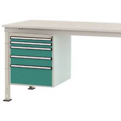 Manuflex ZB4864.0001 Gehäuse-Unterbau Stationär, Nutzhöhe 500 mm mit 5 Schubfächer. Für Tischtiefe 1200 mm