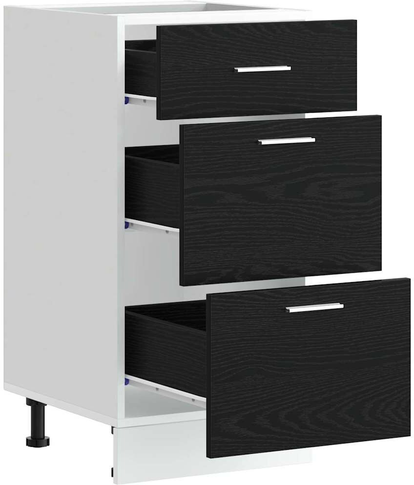 vidaXL Meuble de cuisine bas Chêne noir 40 x 46 x 81,5 cm