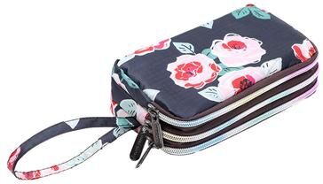 Discount Dollar Deals Women Handbag Print Canvas Wristlet Bag, Three Layer Long Wallet, Large Capacity Coin Purse, Waterproof 10