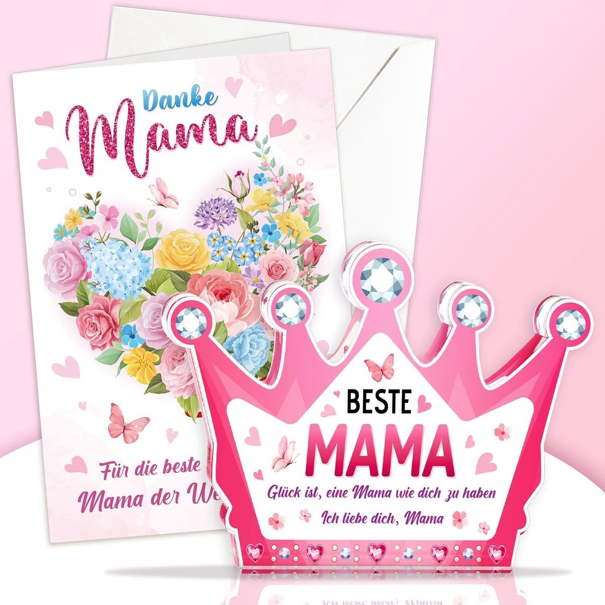 Dailygoods Deko Acryl Schild Kronenvorm voor Moeder of Valentijnsdag