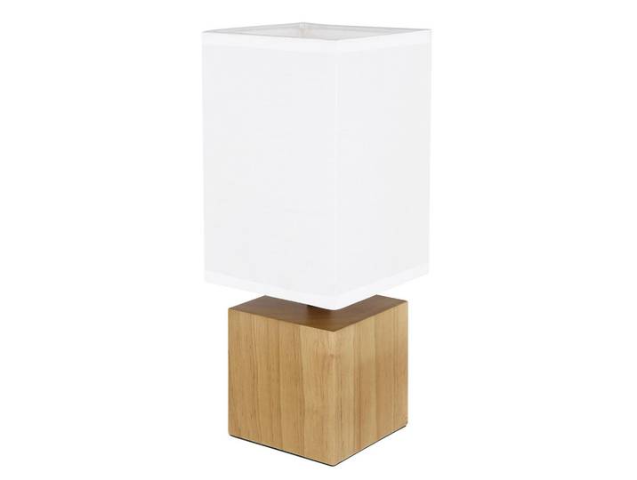 Globo Tischleuchte, Weiss, Textil, 12x30x12 cm, Wippschalter, Lampen & Leuchten, Innenbeleuchtung, Tischlampen, Tischlampen