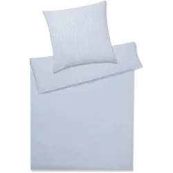 Elegante Seersucker Bettwäsche »Chelsea« Hellblau 7013-23 Kissen 40x80 cm