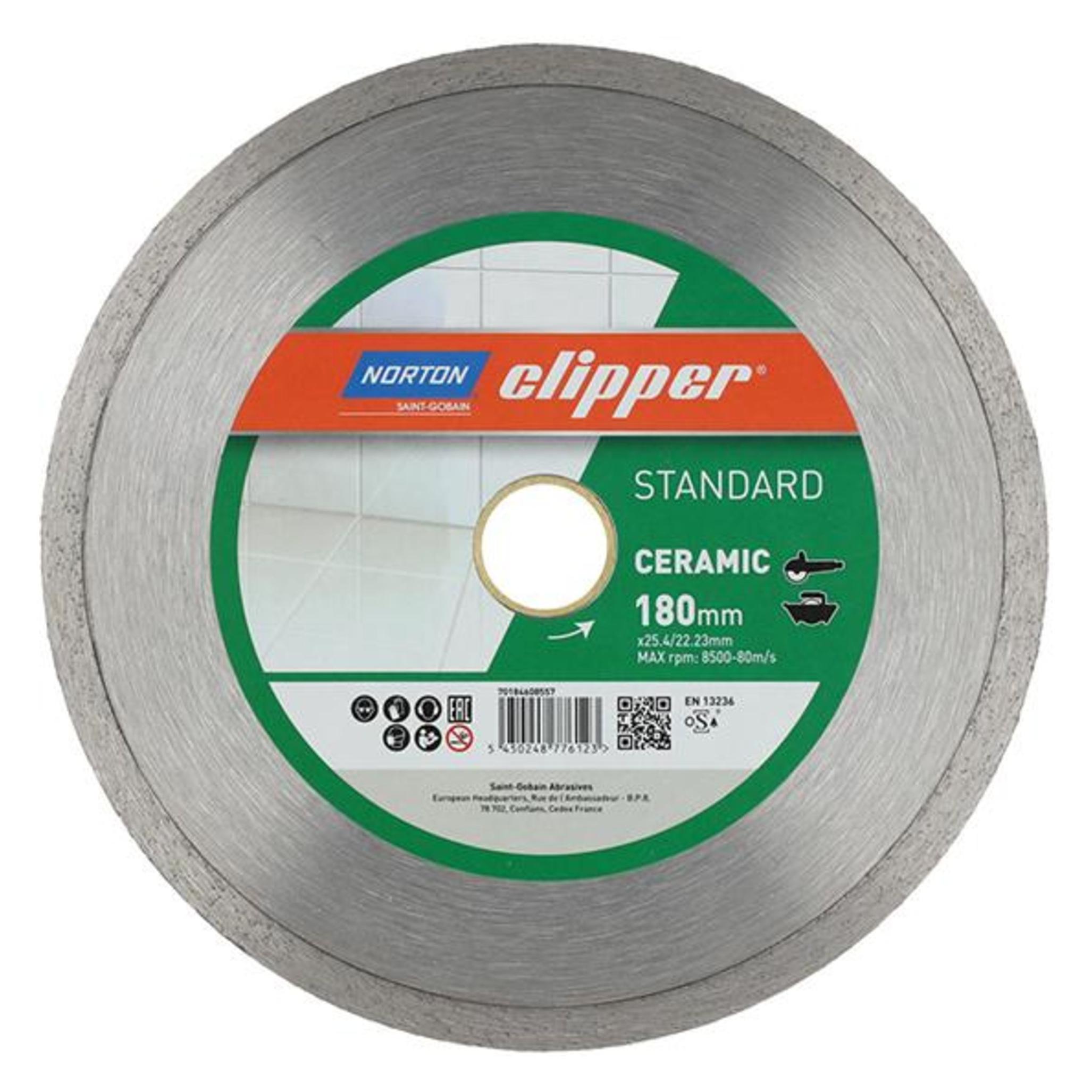 Norton Clipper Diamantscheibe Standard Ceramic Ø180x25,4 mm (70184608557)