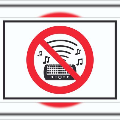 HB-Druck Schild Laute Musik verboten Symbol A1 (594x841mm)
