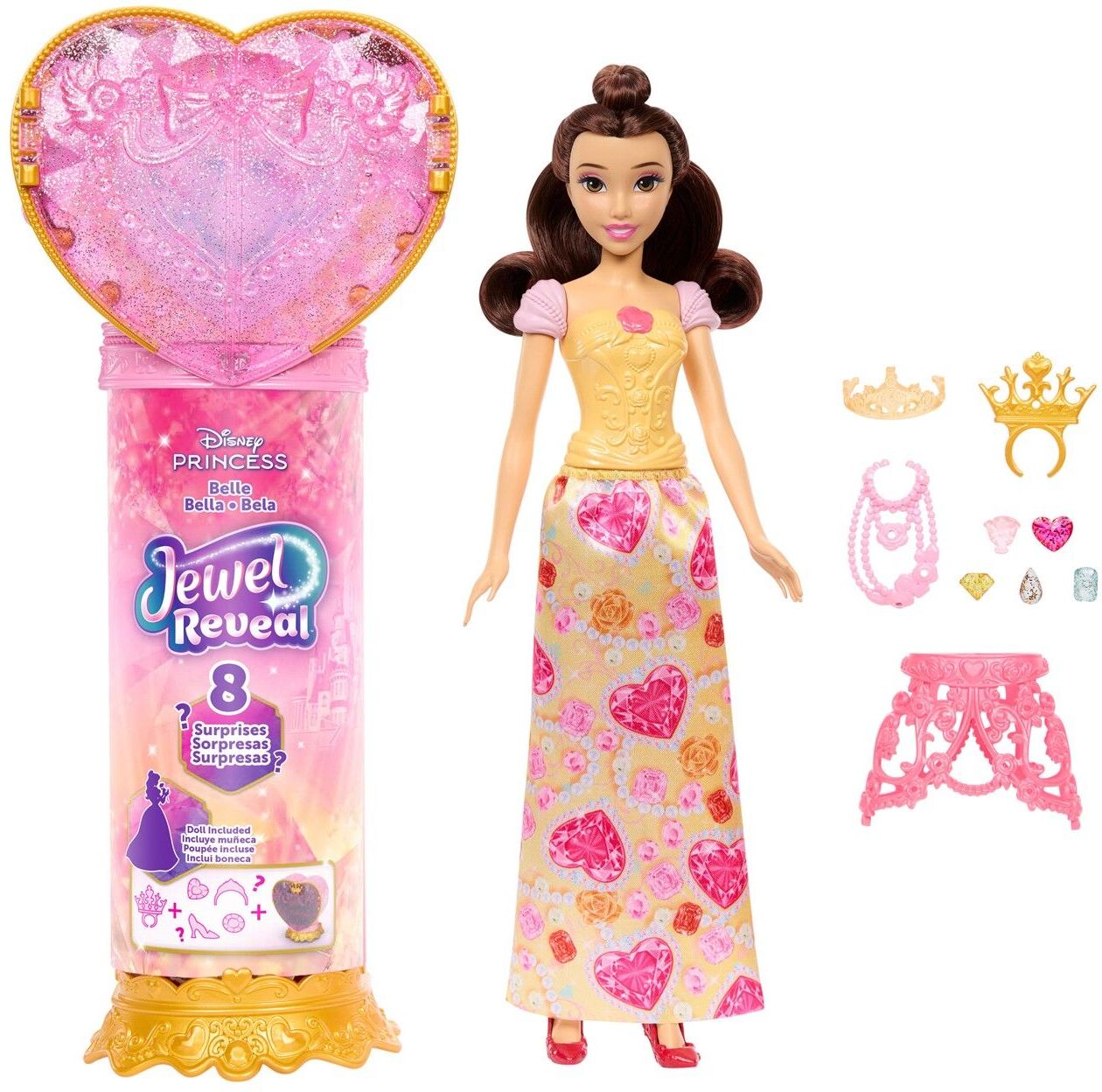 Mattel Disney Princess: Jewel Reveal - Belle Doll (JHL51)