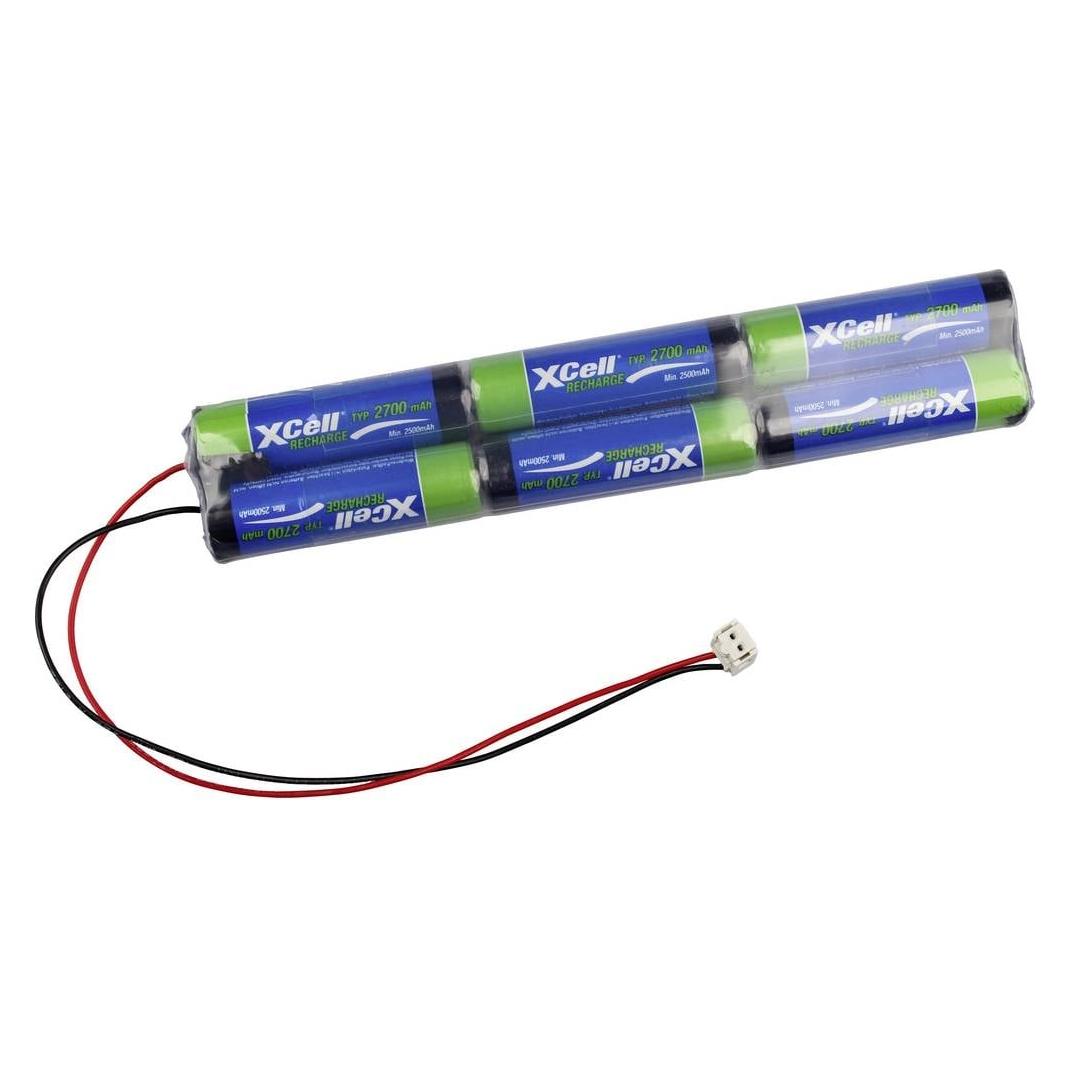 XCell Akkupack 4.8 V 2700 mAh - L2x3 Mignon AA, Standard, passend für MPX (2700 mAh, 7.20 V) (126890)
