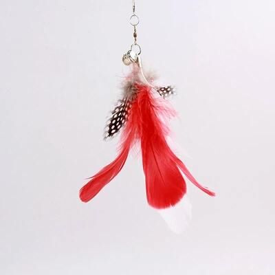 Uplift Picks Colorful Feather Bell Suction Cup Interactive Cat Wand Toy d