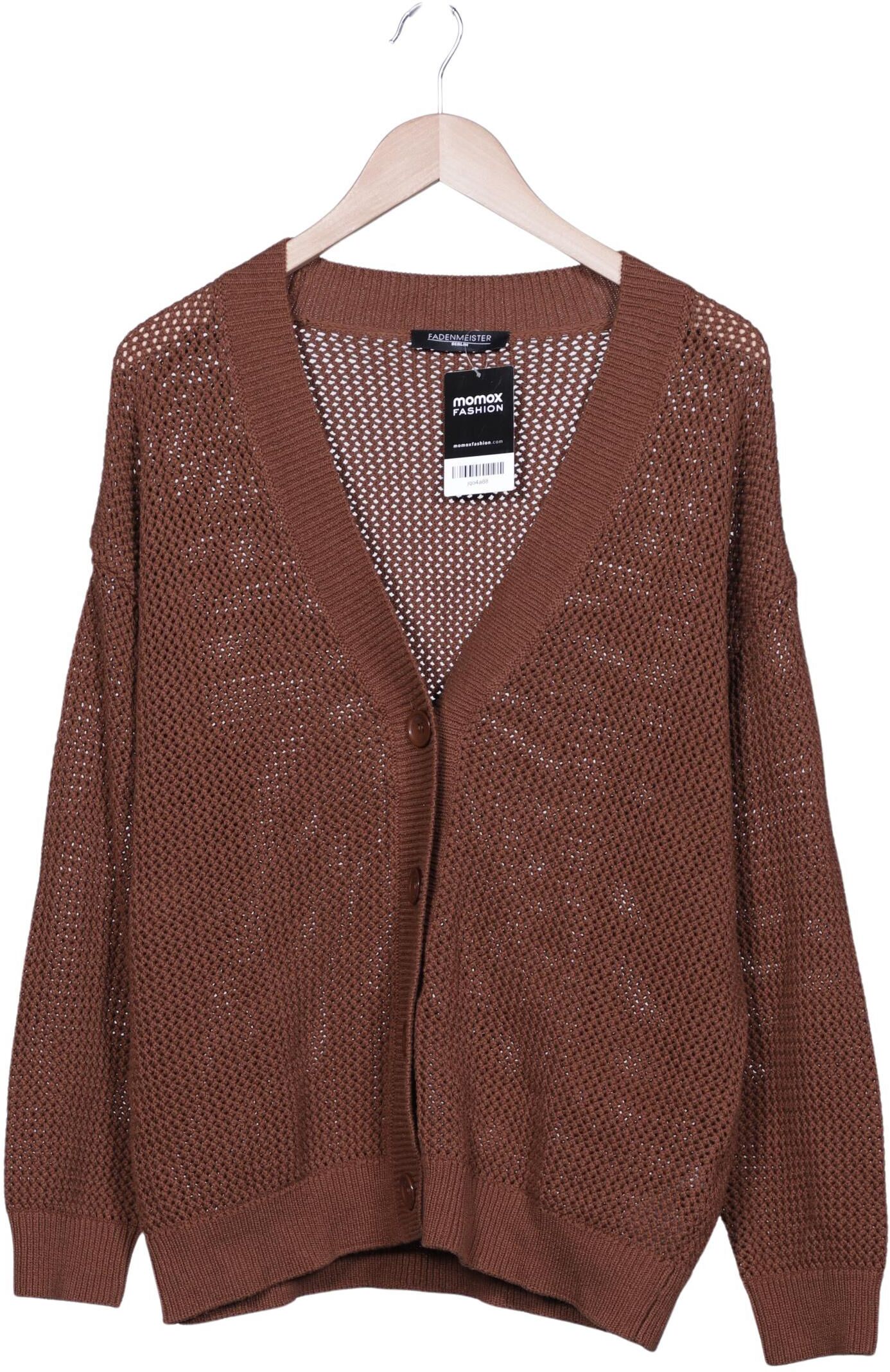 Fadenmeister Berlin Damen Strickjacke, Braun, Gr. EU 40, Baumwolle - Second Hand