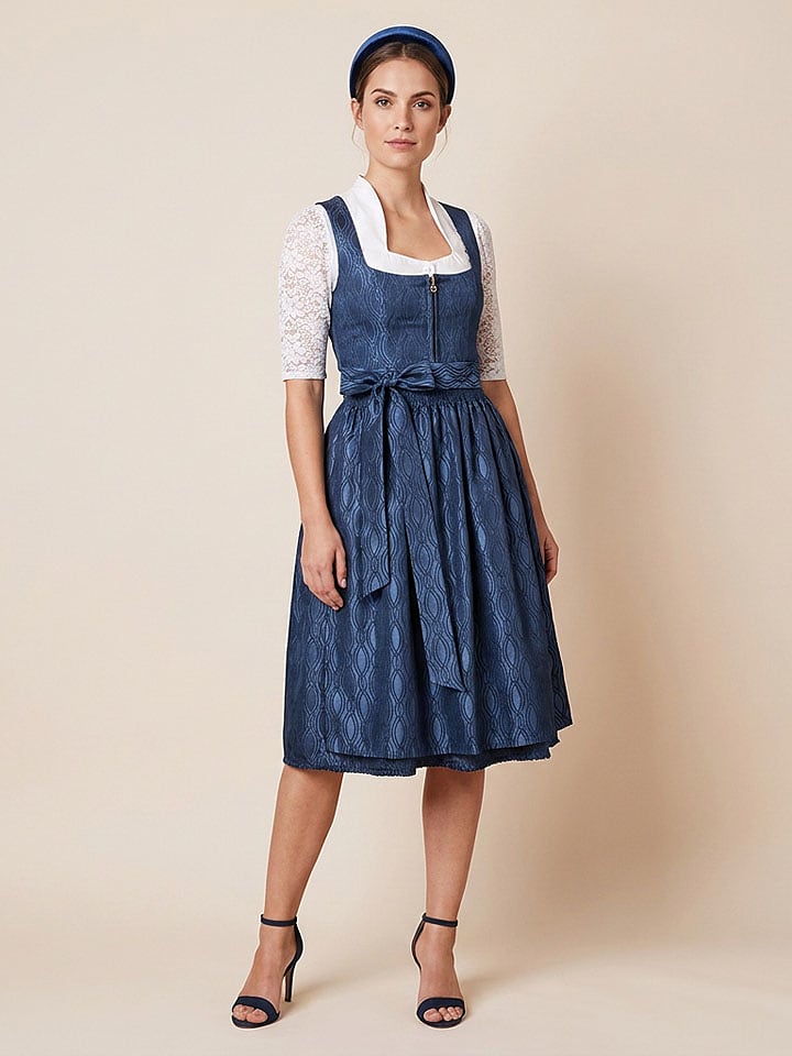 Alpenfee Dirndl in Dunkelblau - 48