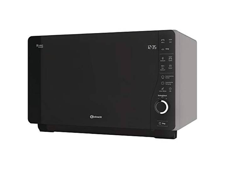 Bauknecht ExtraSpace Crisp MW 427 SL/Kombination Grill und Mikrowelle/Maximale Flexibilität-Ohne Drehteller/ 800 W/ 25 L Garraum/Grill 1000 W/Crisp-Funktion/Dampfgarfunktion/AutoClean, Silber