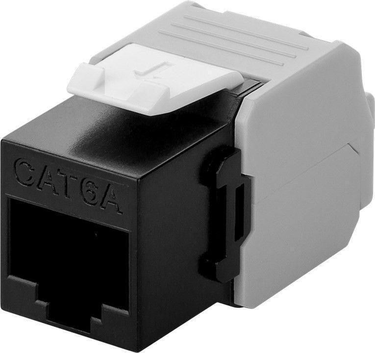 MicroConnect KEYSTONE-16 Platte RJ-45 Keystone Module Cat6a Zwart