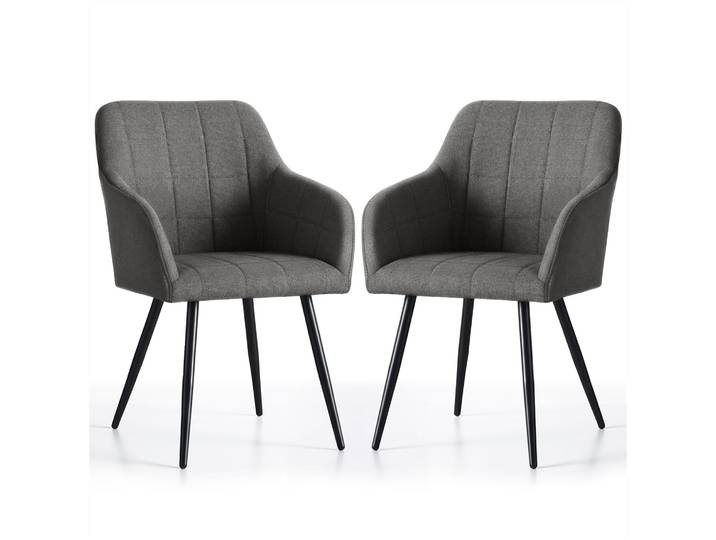 stuhl Set – LUXANO – Graphit – Schwarz