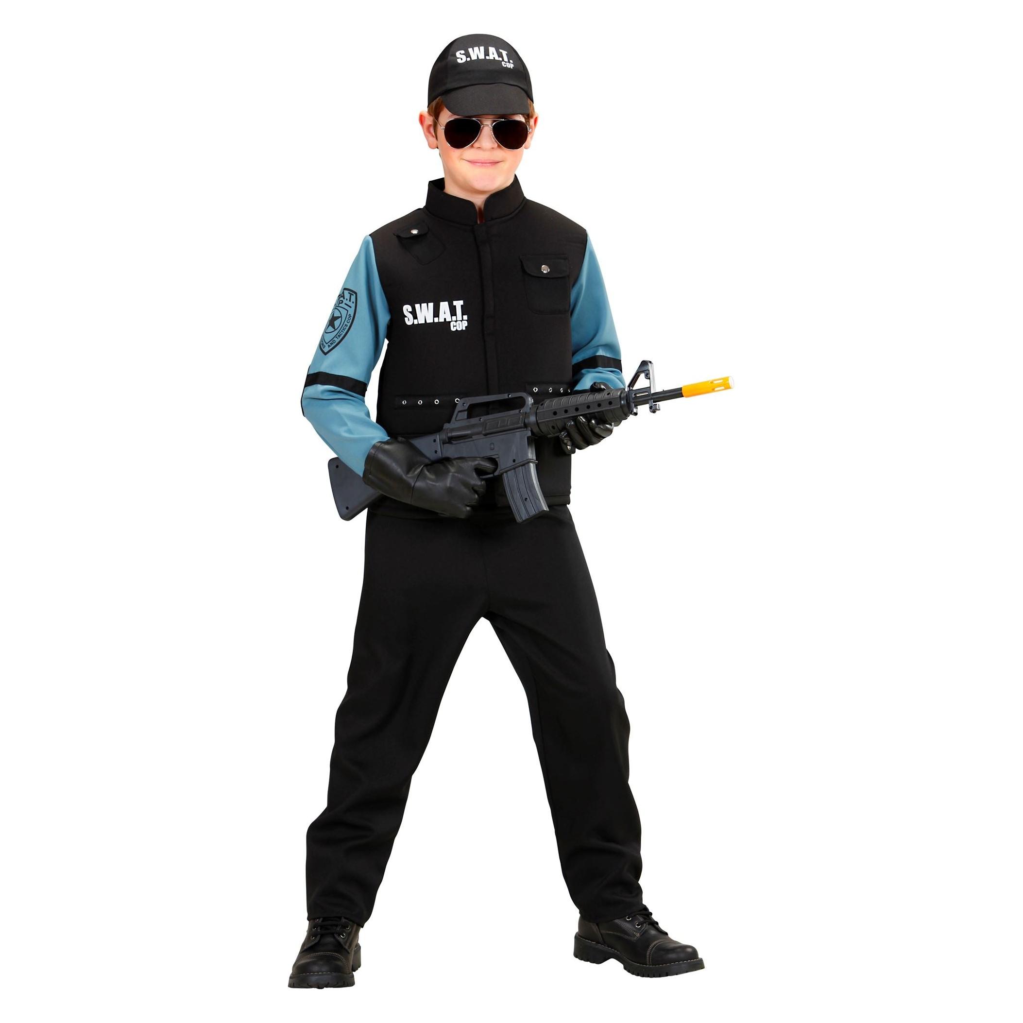 Widmann SWAT Kinderkostüm mit Oberteil, Hose, Basecap (128) (WI76546)
