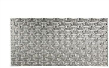 Fasade FASÄDE Shallot 4-foot x 8-foot PVC Wall Panel in Crosshatch Silver