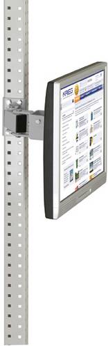 Manuflex ZB3630.9006 Monitorträger für UNIVERSAL und PROFI mit 80 mm-Doppelgelenk, VESA-Adapter 100 mm, in Alusilber ähnlich RAL
