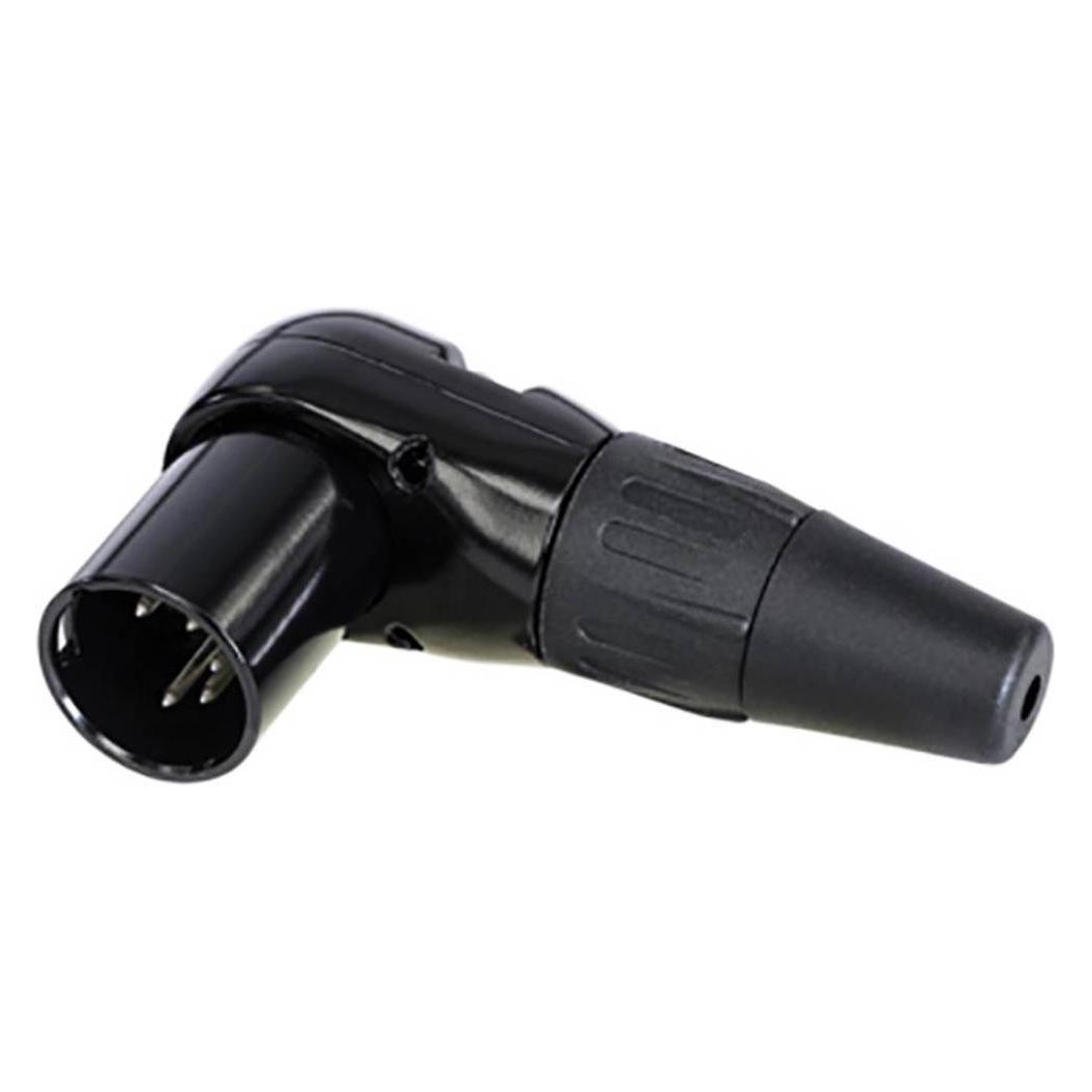 Rean 5-polige Winkelkabelstecker, verchromtes Gehäuse, beschichtete Kontakte (RC5MR-BAG)