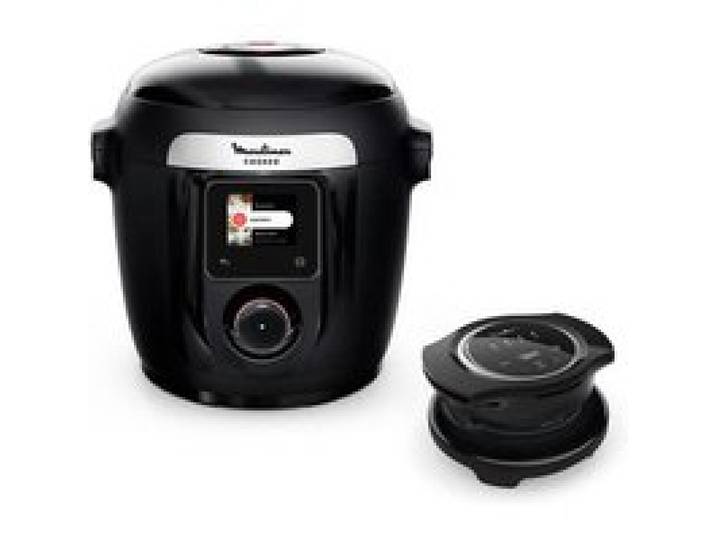 Multicuiseur intelligent connecté Moulinex avec couvercle Extracrisp YY5449FB 1600 W Noir