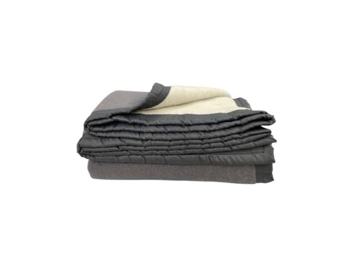 Couverture Pure Laine - Chaude\, Douce et Respirante - Fabrication Française 100% pure laine vierge Woolmmark 600 g/m² Borrdure ruban satin Colori bicolore réversible Nettoyage à sec