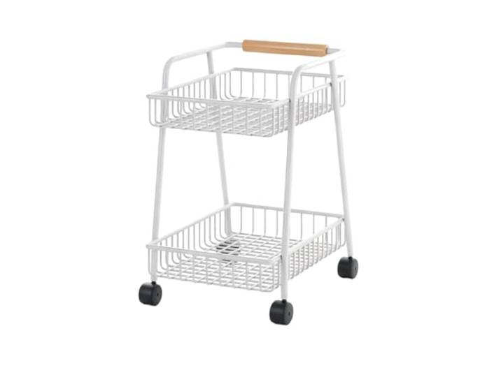 Rv2sGf3kH Küchenwagen Rollbarer Snack-Aufbewahrungswagen mit Rollen, Ablage for Wohnzimmer und Küche(Weiß)