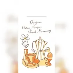 Mank Besteckservietten Airlaid Day, 40 x 33 cm, 75 Stück - Bestecktaschen Frühstück Kaffee Tee Kakao