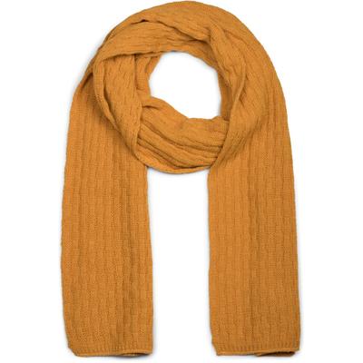 Strickschal STYLEBREAKER "Strick Schal mit Flecht Muster", Damen, gelb (curry), Obermaterial: 85% Polyacryl PAN. 15% Polyamid PA., Modisch, Modetücher