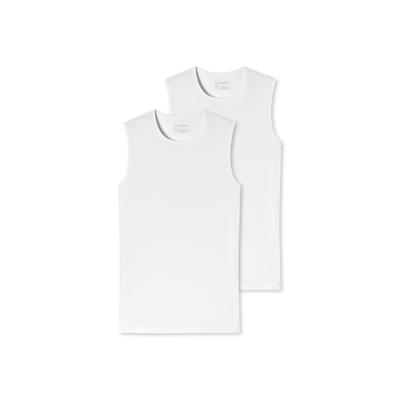 Unterhemd SCHIESSER "T-Shirt 2er Pack", Herren, Gr. M, N-Gr, weiß, Obermaterial: 95% Baumwolle CO. 5% Elasthan EL., Unterhemden Unterhemd