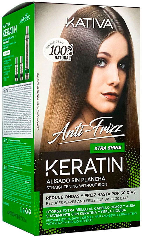 Kativa Kératine ANTI-FRIZZ Lissage brésilien sans fer extra brillance 30 jours 3 u