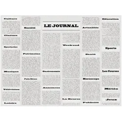 PROnappe, Tischset, 400 Platzsets Vintage Zeitung weiss 30,0 x 40,0 cm (4 Stk., 40 x 30 cm)