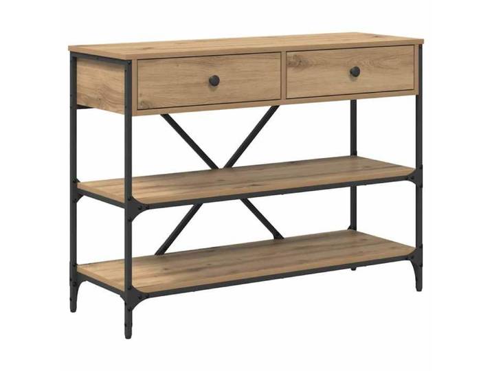 Réduction - Meuble console - Table d'appoint Design élégant - avec tiroir chêne artisanal - bois d'ingénierie @FR797888