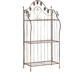 REGAL Metall 123 cm 59 cm Schwarz Visano
