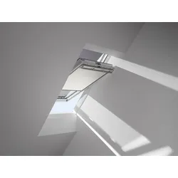 VELUX Vorteils-Set Sichtschutzrollo mit Hitzeschutzmarkise ROF  P08 1028S Weiß 1028, Schiene Alu Natur