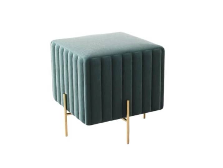 Elegante Schuhwechselbank aus Metall, Sofa im Eingangsbereich, Fußstütze Stabil, leicht zu reinigen, langlebig, vielseitig einsetzbar(Green(40*40*42)cm)