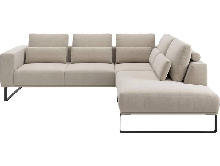 Ecksofa MUSTERRING JUSTB PM100, stilvoller Lounge-Komfort von Musterring , beige (taupe), B:268cm H:88cm T:232cm, 100% Polyester, Sofas, Ecksofa, Kollektion Bettina Zimmermann, optionaler Sitzvorzug & Fuß-Auswahl