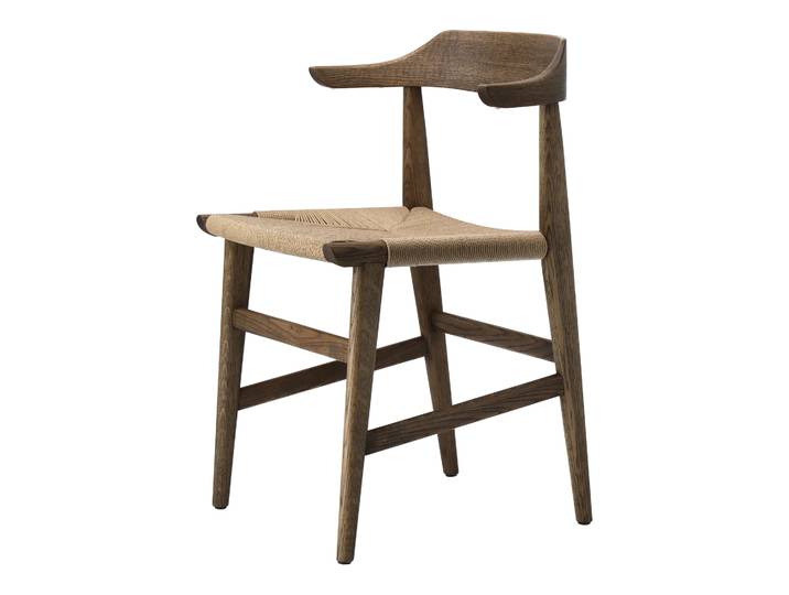 Gärsnäs Fauteuil Hedda Cordon papier noir Chêne-nature