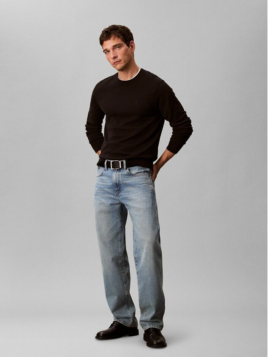 CALVIN KLEIN Pull col rond en fine maille