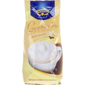 Krüger Kaffee Cappuccino White Vanille, löslicher Kaffee, 500 g