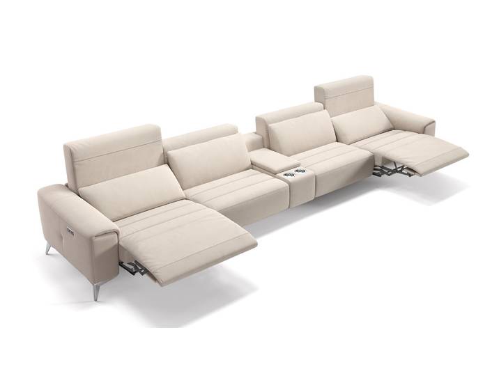 Lounge Sofa Stoff 4-Sitzer Kinosofa BELLA Relax