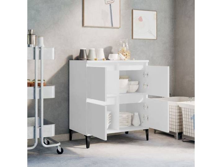 MGH - TOP Buffet de rangement - Cabinet/Commode Bois - Blanc 60x35x70 cm - Bois d'ingénierie LV1977