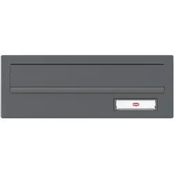 Renz, Briefkasten, Frontplatte 300x110 + Namensschild für Durchwurfbriefkasten Stahl anthrazit