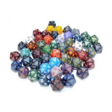 Chessex Würfelset - Speckled Würfel D20 (50 x W20) im Beutel - farblich gemischt 293348