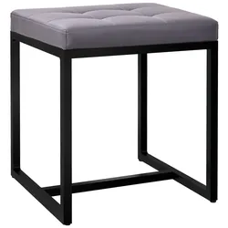 CLP Sitzhocker Barci B Kunstleder   Farbe: grau, Material: Kunstleder