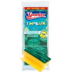 Spontex Reinigungsschwamm Mosaik 3er Pack Vliesschwamm überzeugende Effizienz, lange haltbarkeit, trendy design