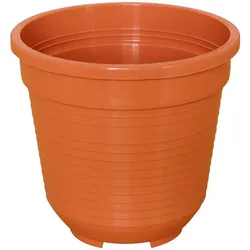 Geli 20x Übertopf Schwarz Braun Blumenkübel Pflanzenboxen Kräutergefäß Garten Beet Schwarz