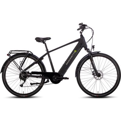 E-Bike SAXONETTE "Deluxe Sport Man" Gr. 54, schwarz (schwarz matt, schwarz), Elektrofahrräder, 54cm, 28 Zoll (71,12cm), Pedelec, Elektrofahrrad für Damen u. Herren